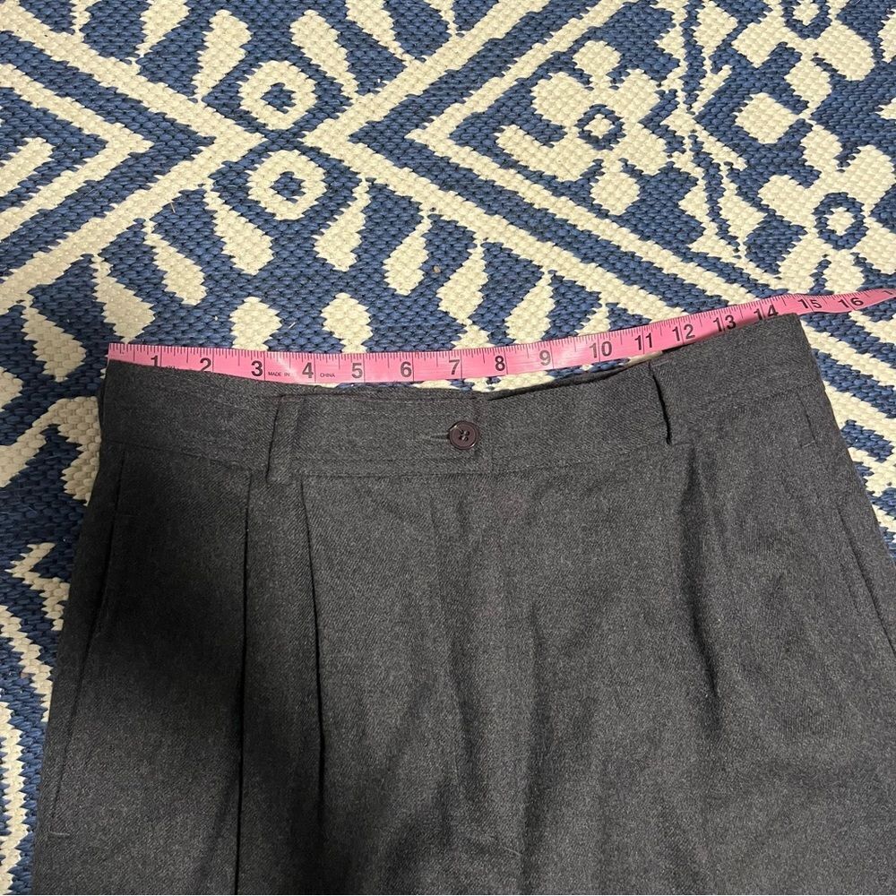 Valentino Wool Pleated Charcoal Gray Dress Slacks - Picture 9 of 12